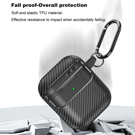 Husa casti AirPods 1 / 2 Techsuit - CarbonFiber Black [1]