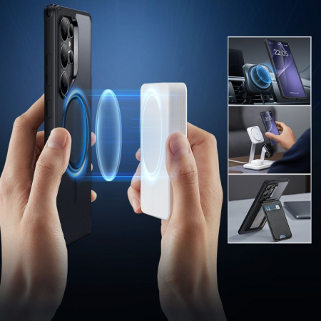 Husa Samsung Galaxy S25 Ultra ESR HaloLock MagSafe frosted negru [2]