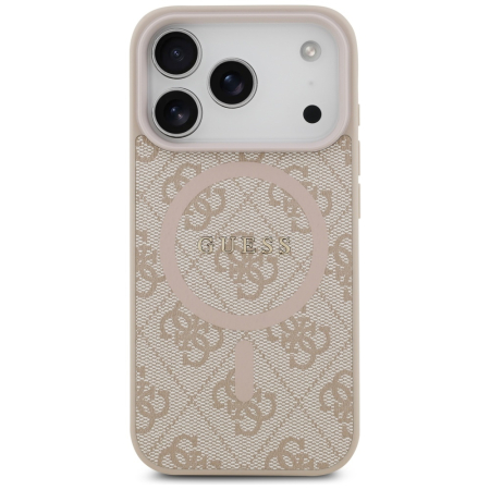 Huse Iphone - Husa Guess iPhone 17 Pro Max - 4G Ring Classic Logo MagSafe (GUHMP17XG4GFRP) Pink