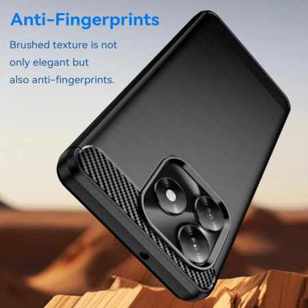 Husa Honor X5c Plus Techsuit - Carbon Silicone Black [4]