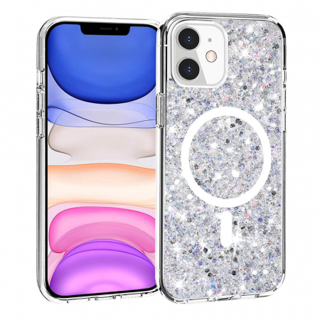 Husa Iphone 11 Techsuit Sparkly Glitter magsafe alb [0]