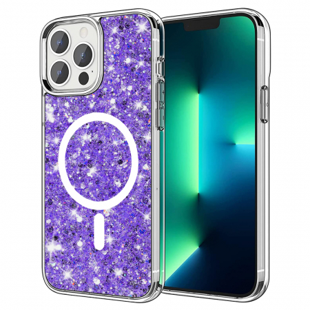 Huse Iphone - Husa Iphone 13 Pro Techsuit Sparkly Glitter magsafe mov