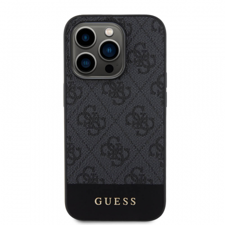 Huse Iphone - Husa Iphone 15 Pro Guess logo metalic negru