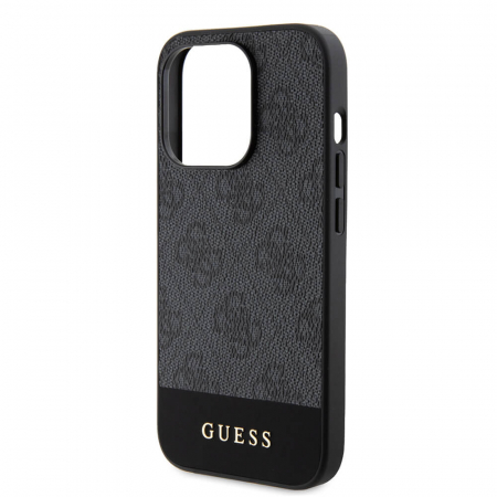 Husa Iphone 15 Pro Guess logo metalic negru [2]