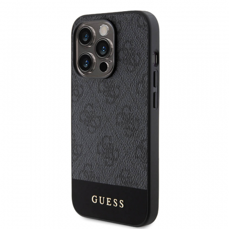 Husa Iphone 15 Pro Guess logo metalic negru [4]
