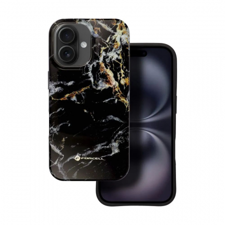 Huse Iphone - Husa Iphone 16 Forcell F-Protect Mirage marmura negru