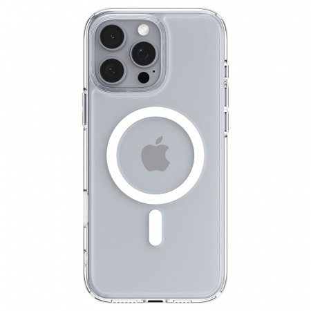 Husa IPhone 16 Pro Max  Spigen Ultra Hybrid  T magsafe alb buton acoperit [4]