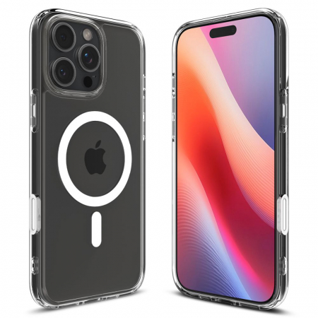 Husa IPhone 16 Pro Max  Spigen Ultra Hybrid  T magsafe alb buton acoperit [3]