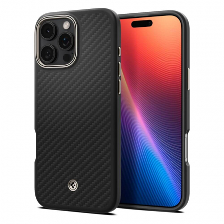 Husa Iphone 16 Pro Spigen Enzo Aramid magsafe negru [8]