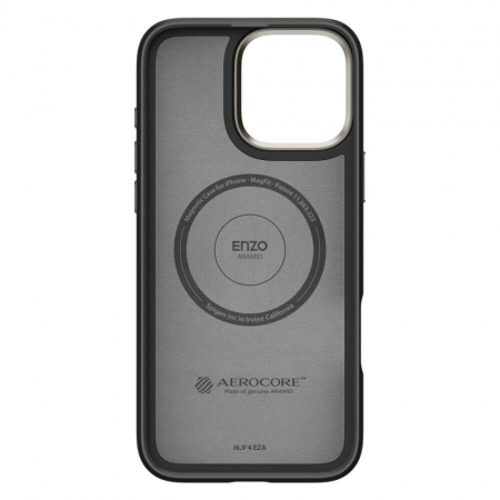 Husa Iphone 16 Pro Spigen Enzo Aramid magsafe negru/argintiu [4]