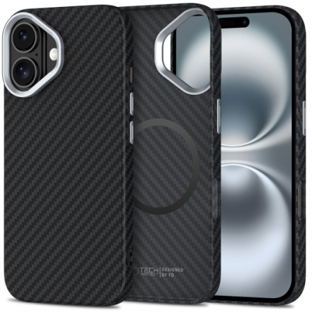 Huse Iphone - Husa Iphone 16 Tech-Protect Ion Carbon magsafe