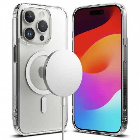 Husa Ringke Fusion IPhone 15 Pro Max transparent magsafe mata [6]