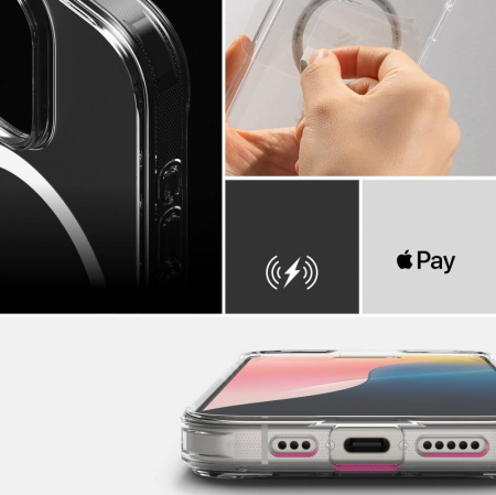 Husa Ringke Fusion IPhone 16 Pro Max magsafe mata transparent [5]