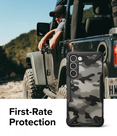 Husa Ringke fusion Samsung Galaxy S23 camo negru [2]