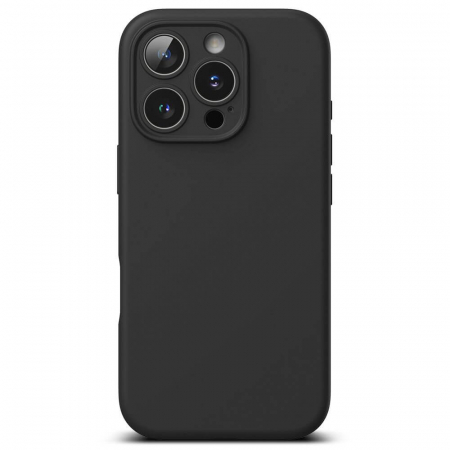 Huse Iphone - Husa Ringke Silicone Iphone 16 Pro Max negru magsafe