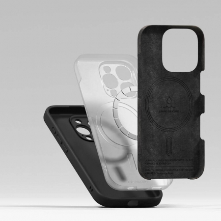 Husa Ringke Silicone Iphone 16 Pro negru magsafe [6]