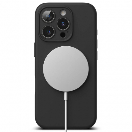 Husa Ringke Silicone Iphone 16 Pro negru magsafe [2]