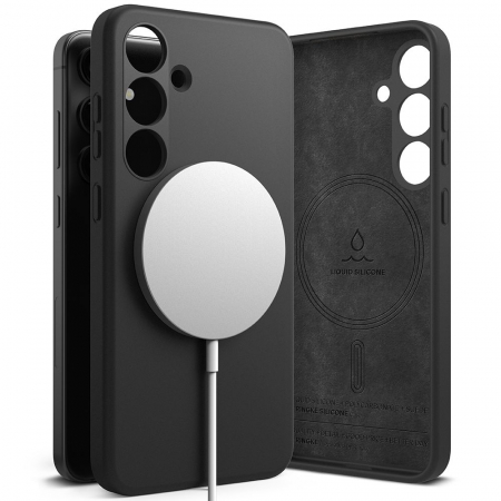 Husa Ringke Silicone Samsung Galaxy S24 magsafe negru [1]