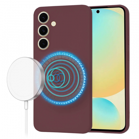Huse Galaxy S - Husa Samsung Galaxy S24 FE Techsuit SoftFlex bordo magsafe