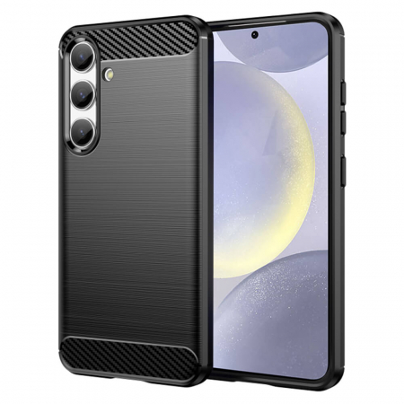 Husa Samsung S24 - Husa Samsung Galaxy S24 Techsuit Carbon negru
