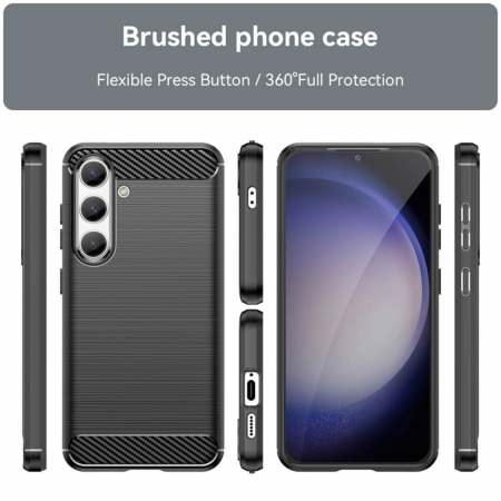 Husa Samsung Galaxy S24 Techsuit Carbon negru [2]