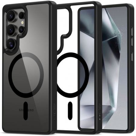 Husa Samsung S25 Ultra - Husa Samsung Galaxy S25 Ultra Tech-Protect MagMat Magsafe negru transparent