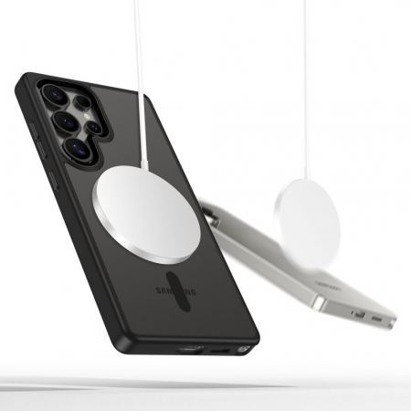 Husa Samsung Galaxy S25 Ultra Tech-Protect MagMat Magsafe negru transparent [3]