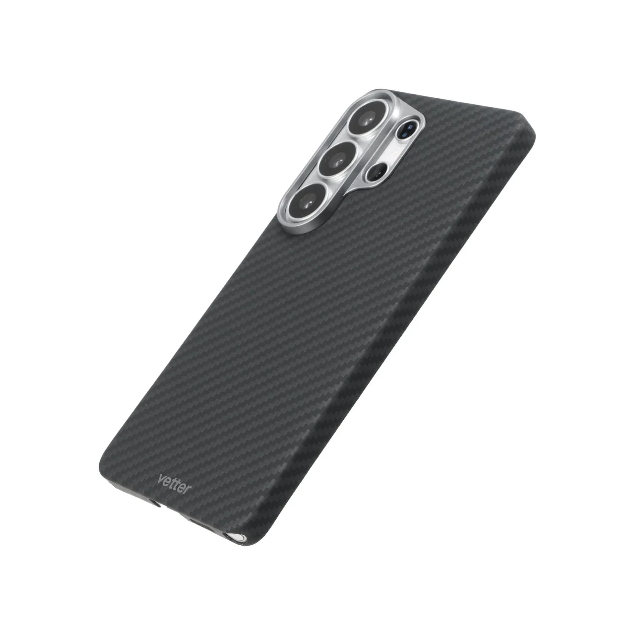 Huse - Husa Samsung Galaxy S26 Ultra, Clip-On MagSafe Compatible, made from Aramid Fiber, Kevlar, Black