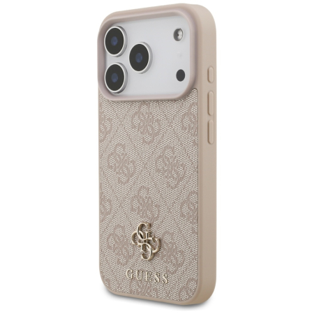 Husa Iphone 17 - Husa silicon iPhone 17 Pro Guess - 4G Small and Classic Logo MagSafe Pink