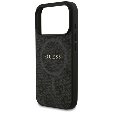 Husa silicon Guess iPhone 17 Pro - 4G Ring Classic Logo MagSafe (GUHMP17LG4GFRK)- Black [3]