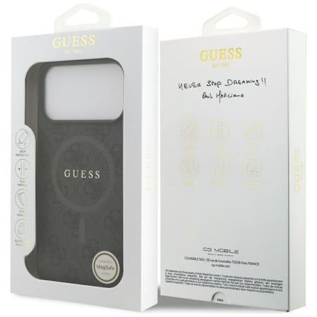 Husa silicon Guess iPhone 17 Pro Max - 4G Ring Classic Logo MagSafe (GUHMP17XG4GFRK) Black [2]