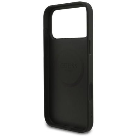 Husa silicon Guess iPhone 17 Pro Max - 4G Ring Classic Logo MagSafe (GUHMP17XG4GFRK) Black [1]