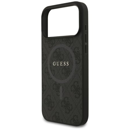Husa silicon Guess iPhone 17 Pro Max - 4G Ring Classic Logo MagSafe (GUHMP17XG4GFRK) Black [5]