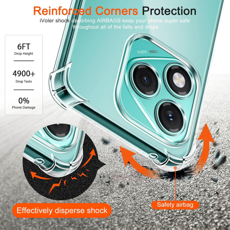 Husa silicon Honor 400 Lite  Techsuit - Shockproof Clear Silicone Clear [4]