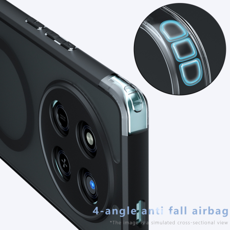 Husa silicon Honor 400 Pro Techsuit - PureFrost MagSafe  Frosted Black [2]