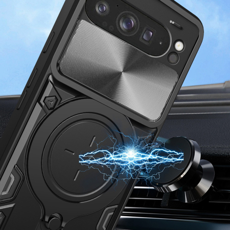 Husa silicon Honor Magic7 Lite / X9c Techsuit - CamGuard Pro - Black [1]