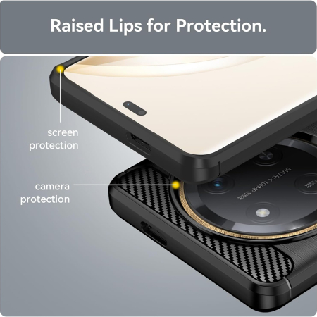 Husa silicon Honor Magic7 Lite / X9c Techsuit - Carbon Silicone - Black [3]