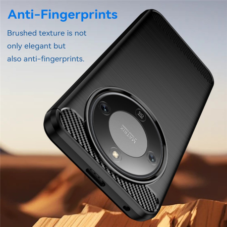 Husa silicon Honor Magic8 Lite Techsuit - Carbon Silicone Black [3]