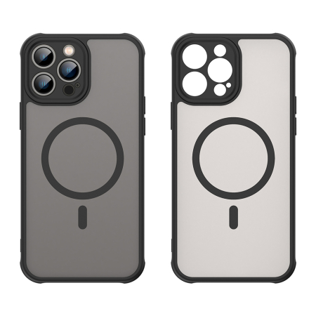 Husa silicon iPhone 13 Pro Max Techsuit - HaloFrost II MagSafe Black [5]