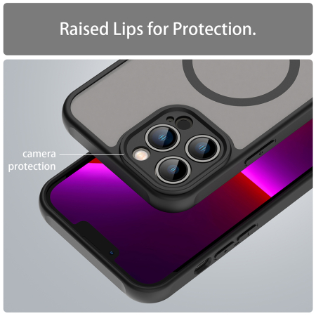 Husa silicon iPhone 13 Pro Max Techsuit - HaloFrost II MagSafe Black [1]