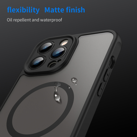 Husa silicon iPhone 13 Pro Max Techsuit - HaloFrost II MagSafe Black [4]