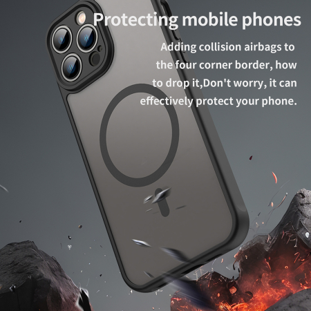 Husa silicon iPhone 13 Pro Max Techsuit - HaloFrost II MagSafe Black [2]