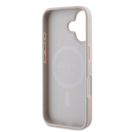 Husa silicon iPhone 16 Plus Guess - 4G Ring Classic Logo MagSafe (GUHMP16MG4GFRP) - Pink [3]