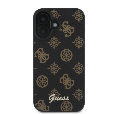 Husa silicon iPhone 16 Plus Guess - Peony Script MagSafe (GUHMP16MPGPYSK) - Black [3]