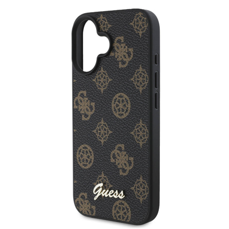 Husa silicon iPhone 16 Plus Guess - Peony Script MagSafe (GUHMP16MPGPYSK) - Black [5]