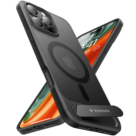 Husa silicon iPhone 16 Pro Torras - Pstand MagSafe Black [5]