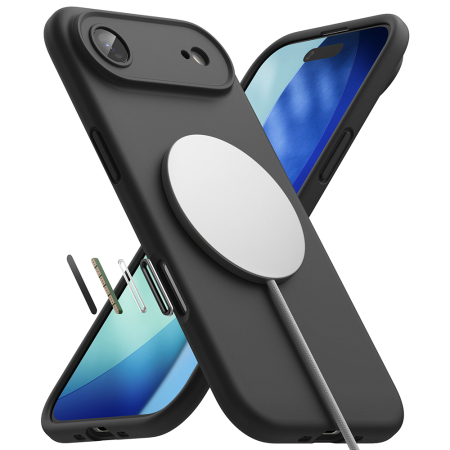 Husa silicon iPhone 17 Air Ringke - Silicone Magnetic MagSafe Black [6]