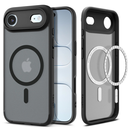 Husa silicon iPhone 17 Air Spigen - Ultra Hybrid MagSafe Frost Black [6]