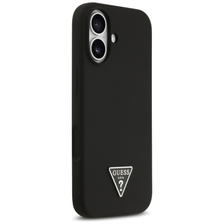Husa silicon iPhone 17 Guess - Silicone Triangle Logo MagSafe (GUHMP17SSCTRLMK) Black [1]