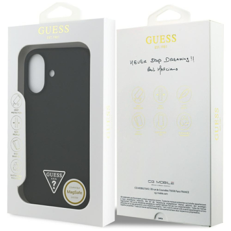 Husa silicon iPhone 17 Guess - Silicone Triangle Logo MagSafe (GUHMP17SSCTRLMK) Black [5]